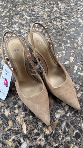 Zapatos Zara Talla 37 Beige

