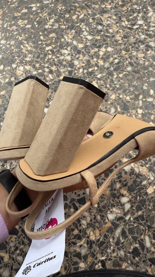 Zapatos Zara Talla 37 Beige

