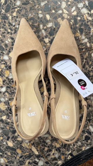 Zapatos Zara Talla 37 Beige

