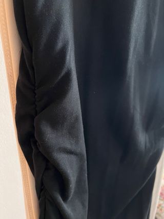 TALLA XL Vestido negro Zara fruncido