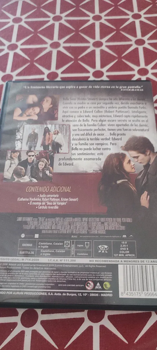 DVD Crepúsculo (Español)