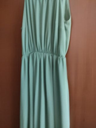 Abito lungo donna verde pisello. Taglia 42,44.