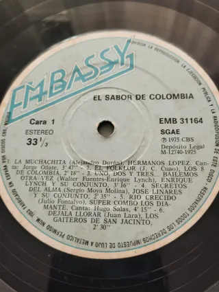 VINILO FOLKLORE COLOMBIANO