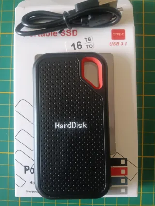 SSD Portátil 16TB USB 3.1 Type-C Nuevo
