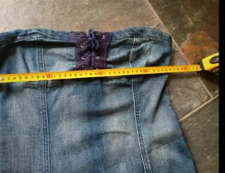 Vestito jeans senza spalline tg 36