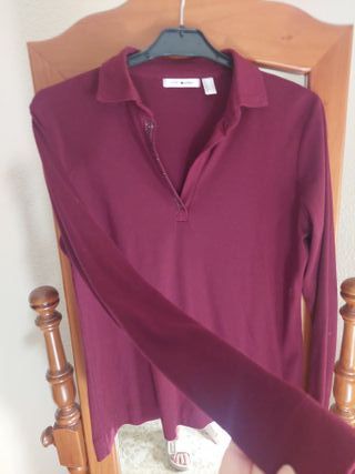 2 Polos Punt Roma Mujer Azul y Burdeos