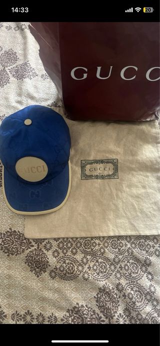 Gorra Gucci Azul y Dorada