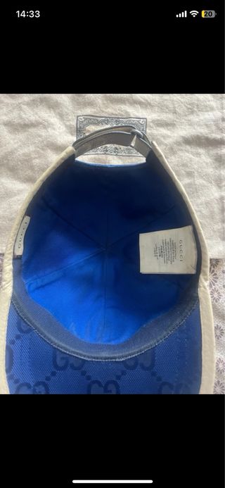 Gorra Gucci Azul y Dorada
