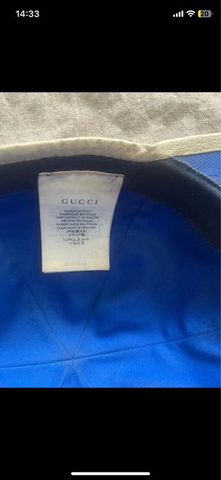 Gorra Gucci Azul y Dorada