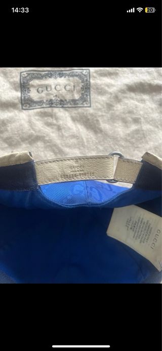 Gorra Gucci Azul y Dorada