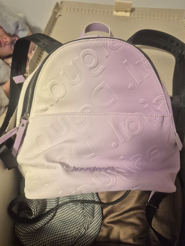 Mochila Desigual degradado rosa y morado nueva