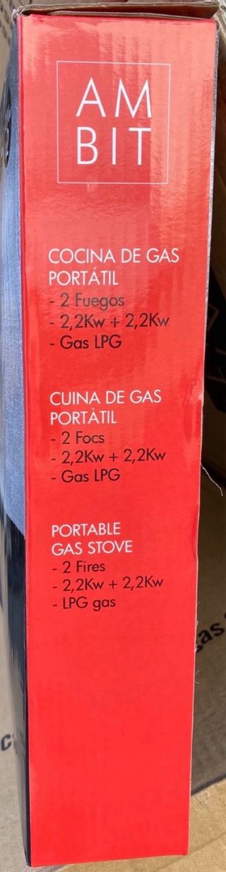 Cocina de gas portátil 2 fuegos