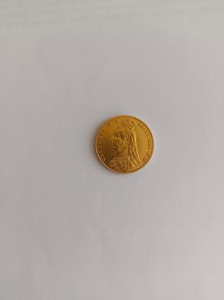 Moneda de Oro Victoria D.G. 