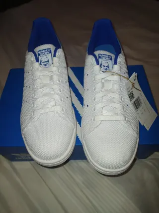 Zapatillas Adidas Stan Smith Blancas y Azules