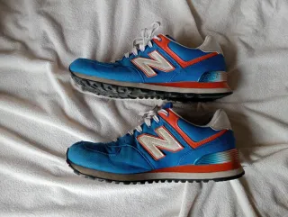 Zapatillas New Balance Clásicas Azul/Naranja