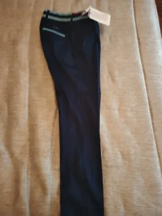 Pantalón chino CMS mujer azul marino T.40 Nuevo 