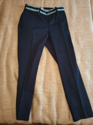 Pantalón chino CMS mujer azul marino T.40 Nuevo 