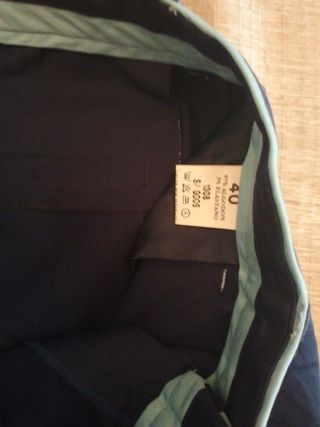 Pantalón chino CMS mujer azul marino T.40 Nuevo 
