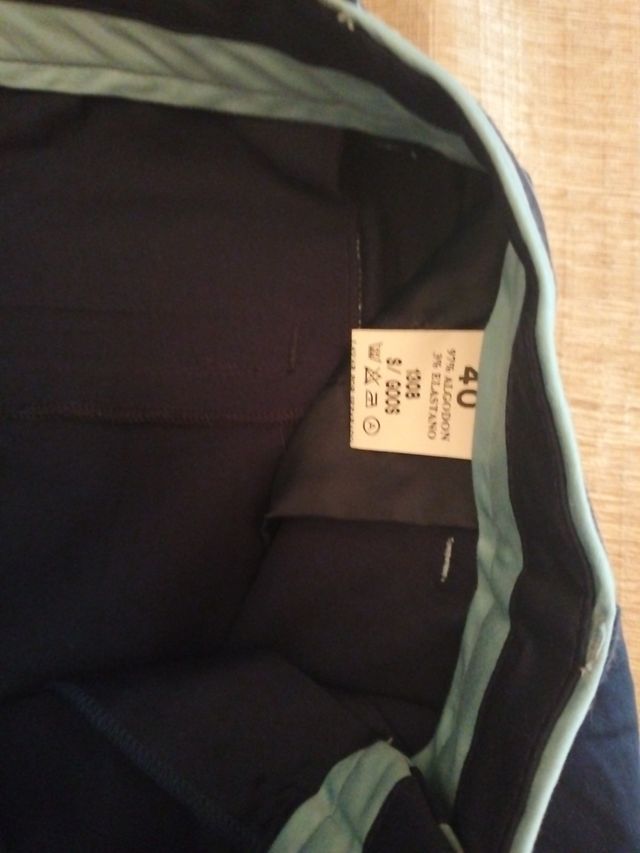 Pantalón chino CMS mujer azul marino T.40 Nuevo