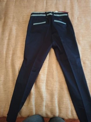 Pantalón chino CMS mujer azul marino T.40 Nuevo 