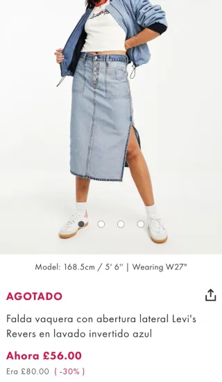 Falda Levi's Reversible Azul