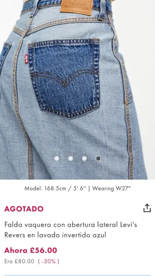 Falda Levi's Reversible Azul