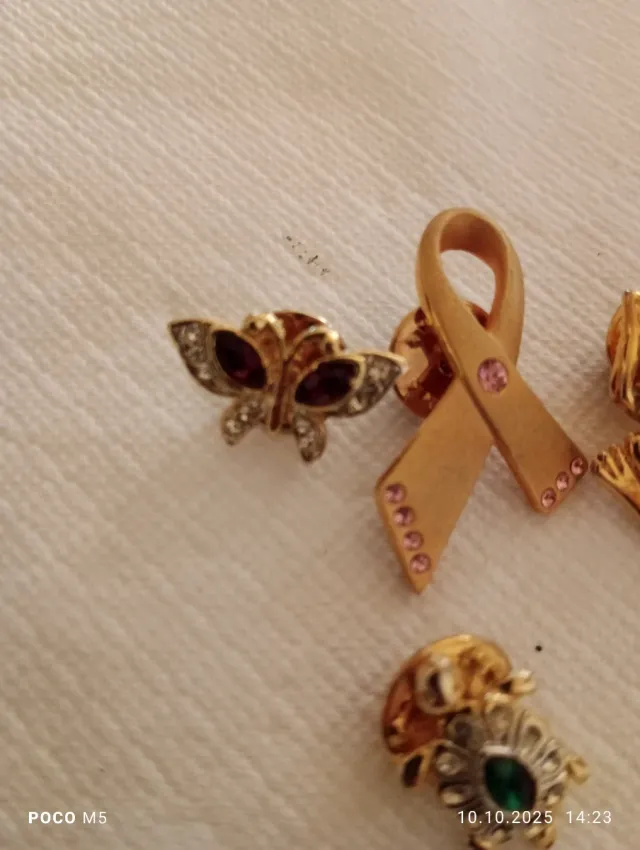 Lote de 4 broches decorativos