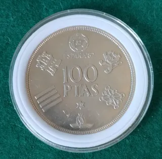 Moneda 100 Pesetas Mundial 82 España
