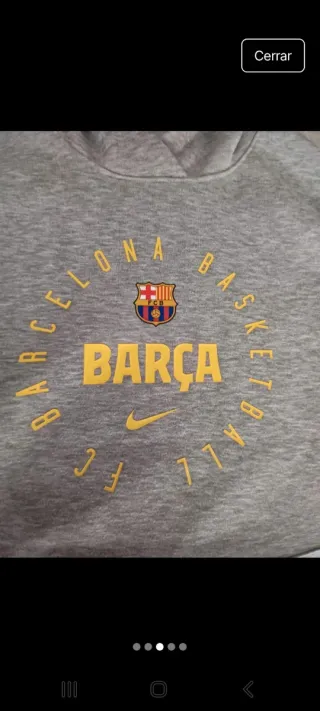 Sudadera Oficial FC Barcelona Basket Gris