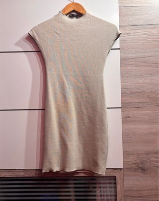 Vestido Zara Beige