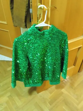 Camisa verde lentejuelas