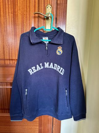 Sudadera Vintage Real Madrid Azul