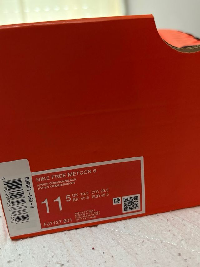 Nike Free Metcon 45.5 Negro/Naranja