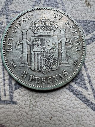 5 Pesetas  1883 *18 *83 