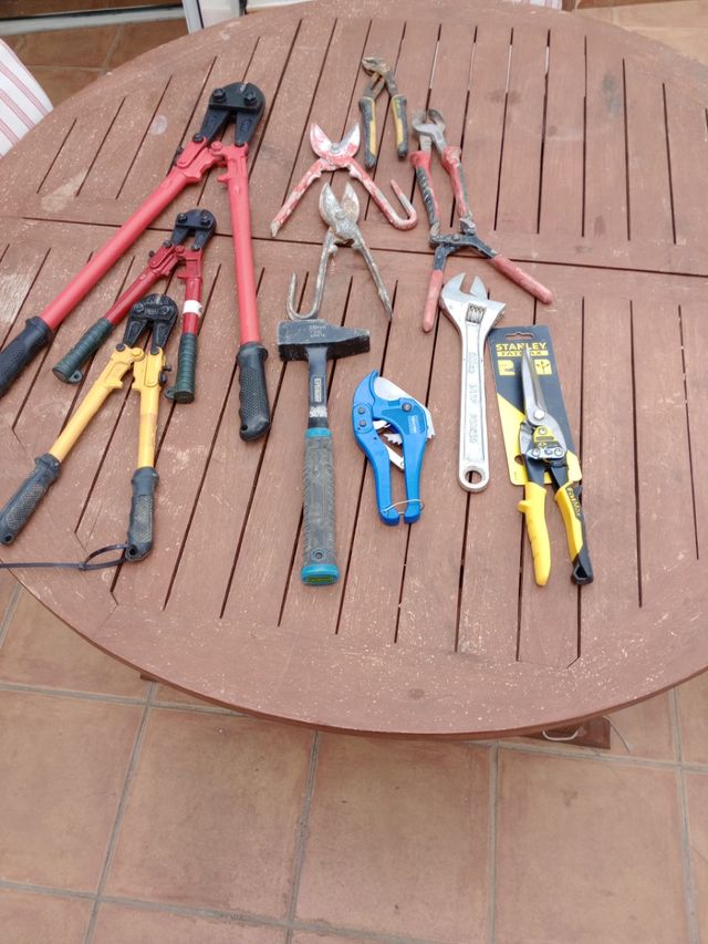 Lote cizallas, tijeras metal y tenazas