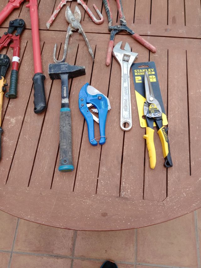 Lote cizallas, tijeras metal y tenazas