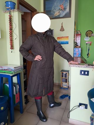 Prada Piumino Lungo Marrone Tg 44 Originale