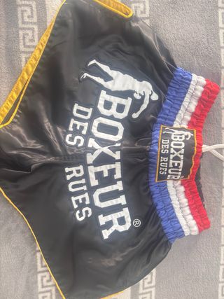 Boxeur Des Rues Pantalón de Boxeo Negro Multicolor