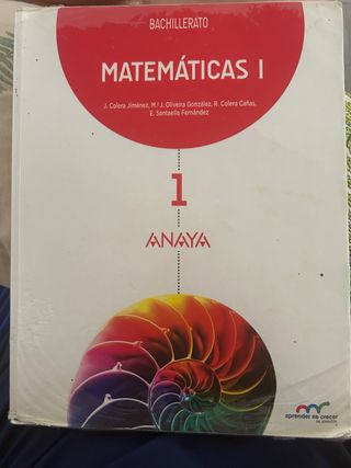 Libro Matemáticas I. Bachillerato