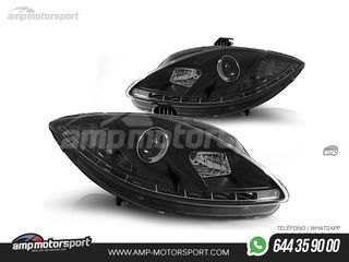 FAROS DELANTEROS LUZ DIURNA LED REAL DRL PARA SEAT LEON / ALTEA 1P