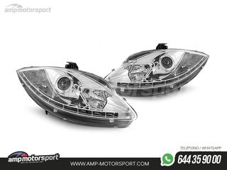 FAROS DELANTEROS LUZ DIURNA LED REAL DRL PARA SEAT LEON / TOLEDO / ALTEA 1P