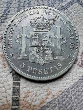 5 Pesetas 1876 *76 