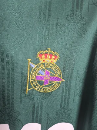 Camiseta deportivo coruña feiraco verde años 90