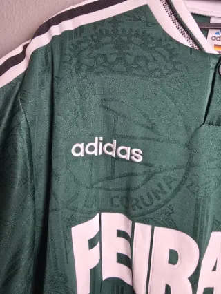 Camiseta deportivo coruña feiraco verde años 90