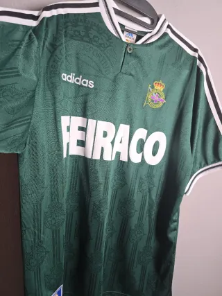 Camiseta deportivo coruña feiraco verde años 90