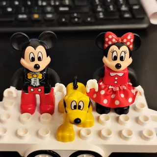 Lego Duplo Minnie, Topolino e Pluto minifigure