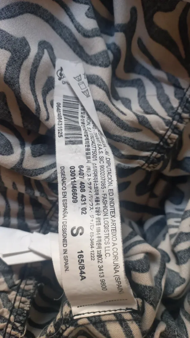 Vestido estampado animal print Stradivarius S