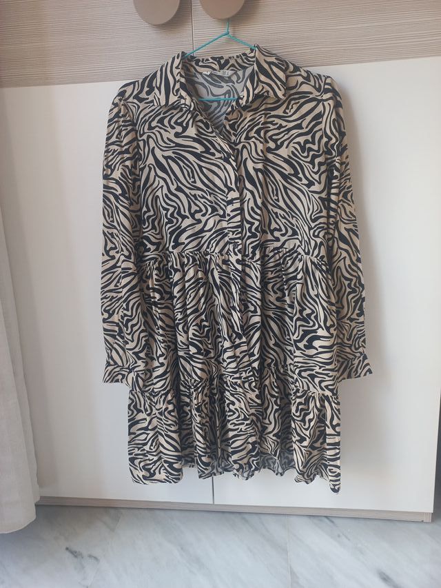 Vestido estampado animal print Stradivarius S