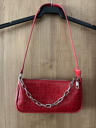 Bolso Hombro Rojo Cocodrilo Pull&Bear
