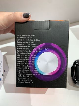 Altavoz Bluetooth A350 Pro Azul y Rojo